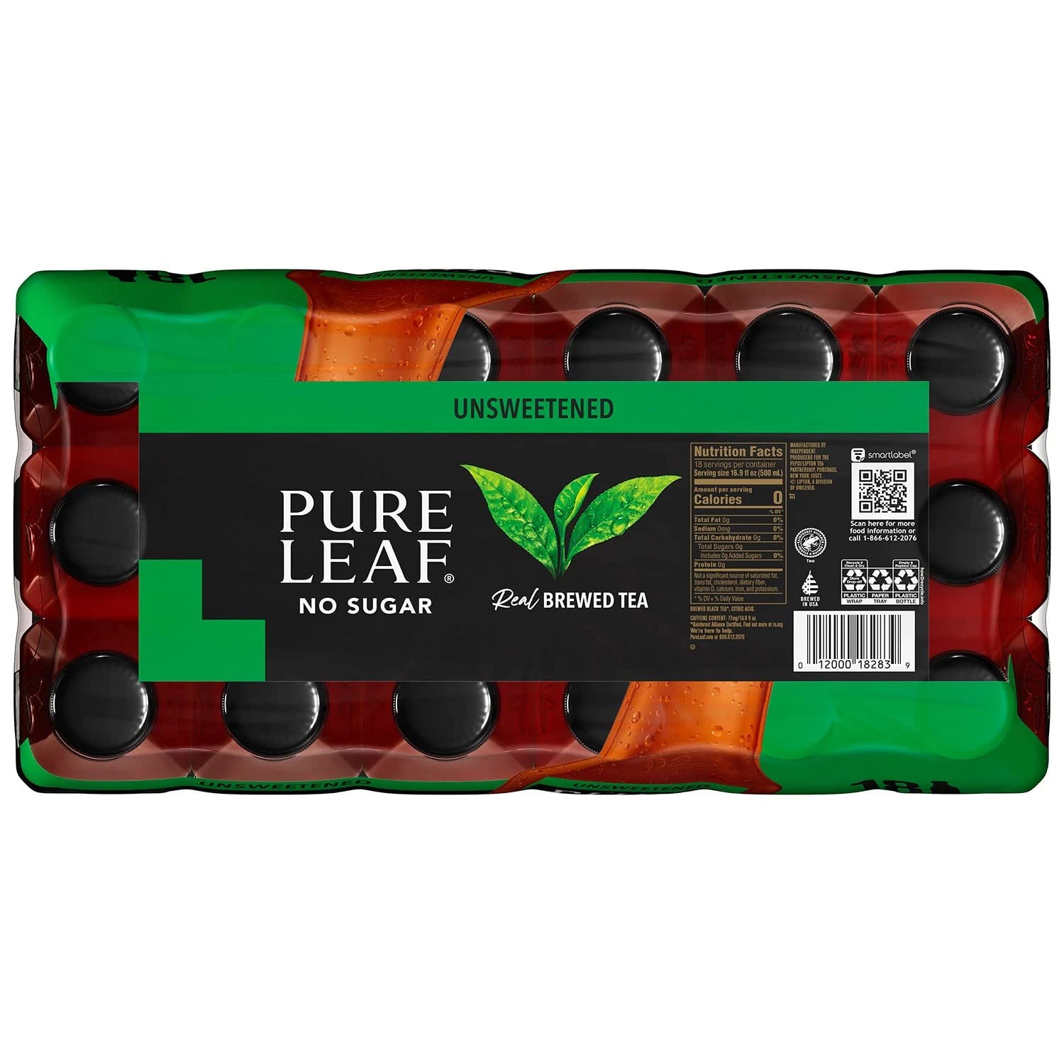 Lipton Pure Leaf Unsweetened Iced Black Tea, 18 pk./16.9 oz.