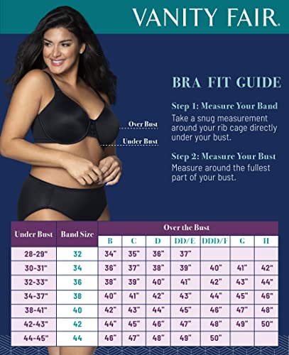 Vanity Fair Women's Beauty Back Smoothing Minimizer Bra, Minimizes Bust Line up to 1.5