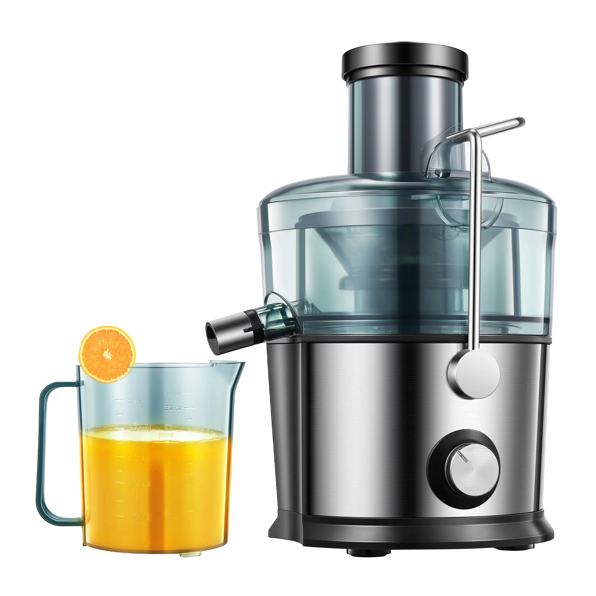 AIHEAL Juicer, Wide Mouth With 800W Juice Extractor, Quiet Motor, Easy to Clean, Silver