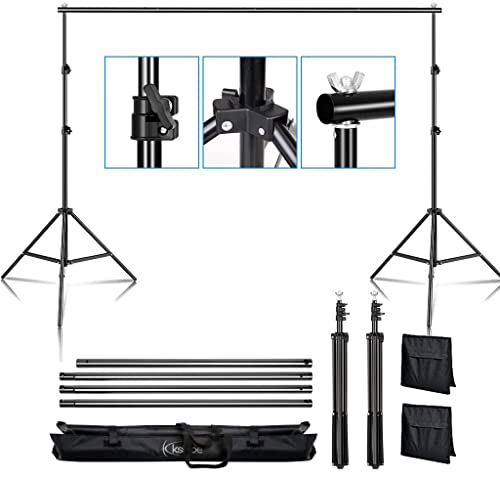 Backdrop Stand 2x3m/6.5x9.8ft Photo Video Studio Adjustable Background Support System Stand with Carry Bag