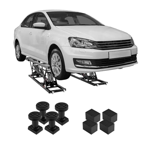 VEVOR Portable Car Lift - 5,000 LBS Capacity, Extended-Length Plates, 25.6