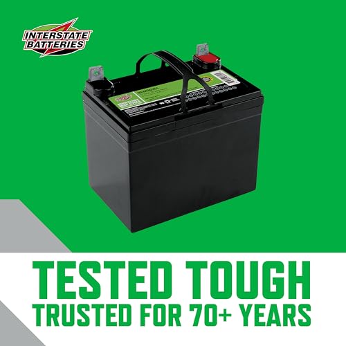Interstate Batteries 12V 35AH Sealed Lead Acid (SLA) AGM Deep Cycle Battery (DCM0035) Insert Terminals