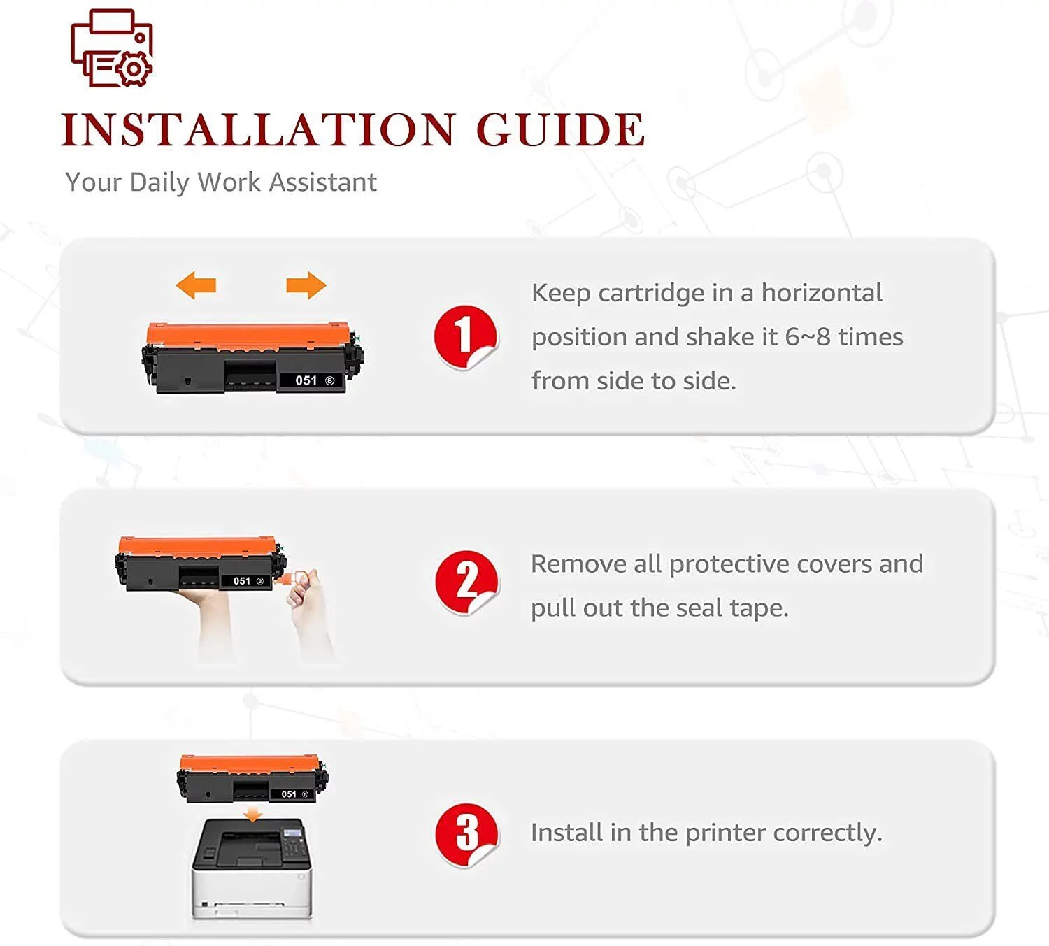 Toner Kingdom Compatible Toner for Canon 051 ImageCLASS MF267ic MF269dw MF263dn MF264dw Printer (Black, 2-Pack)