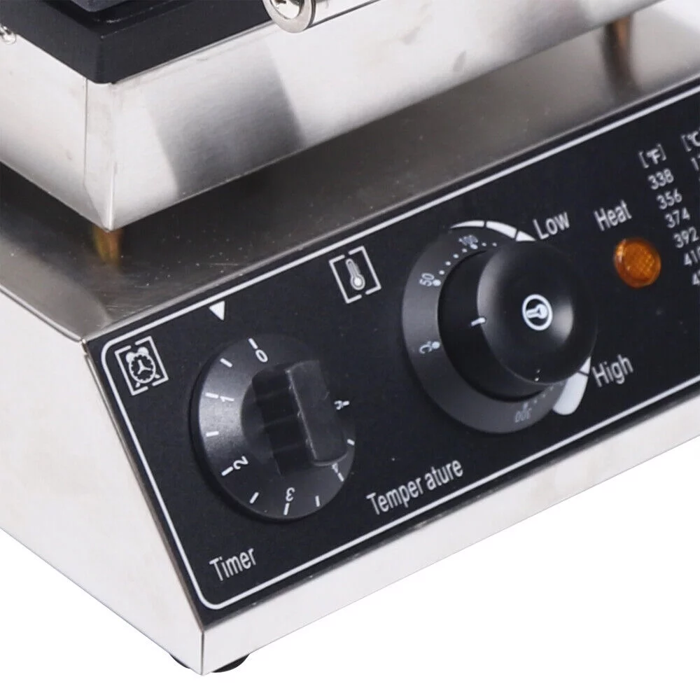 Waffle 4 Slices Machine 1750W Baker Commercial Electric Waffle Maker Non-Stick Waffle Maker