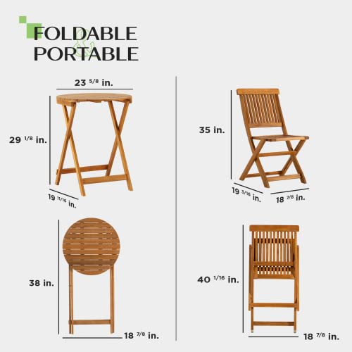 IDZO Heavy Duty 500lbs Weight Capacity Wicker Bistro Table and Chairs Set of 2 with Olefin Fabric Soft Cushions