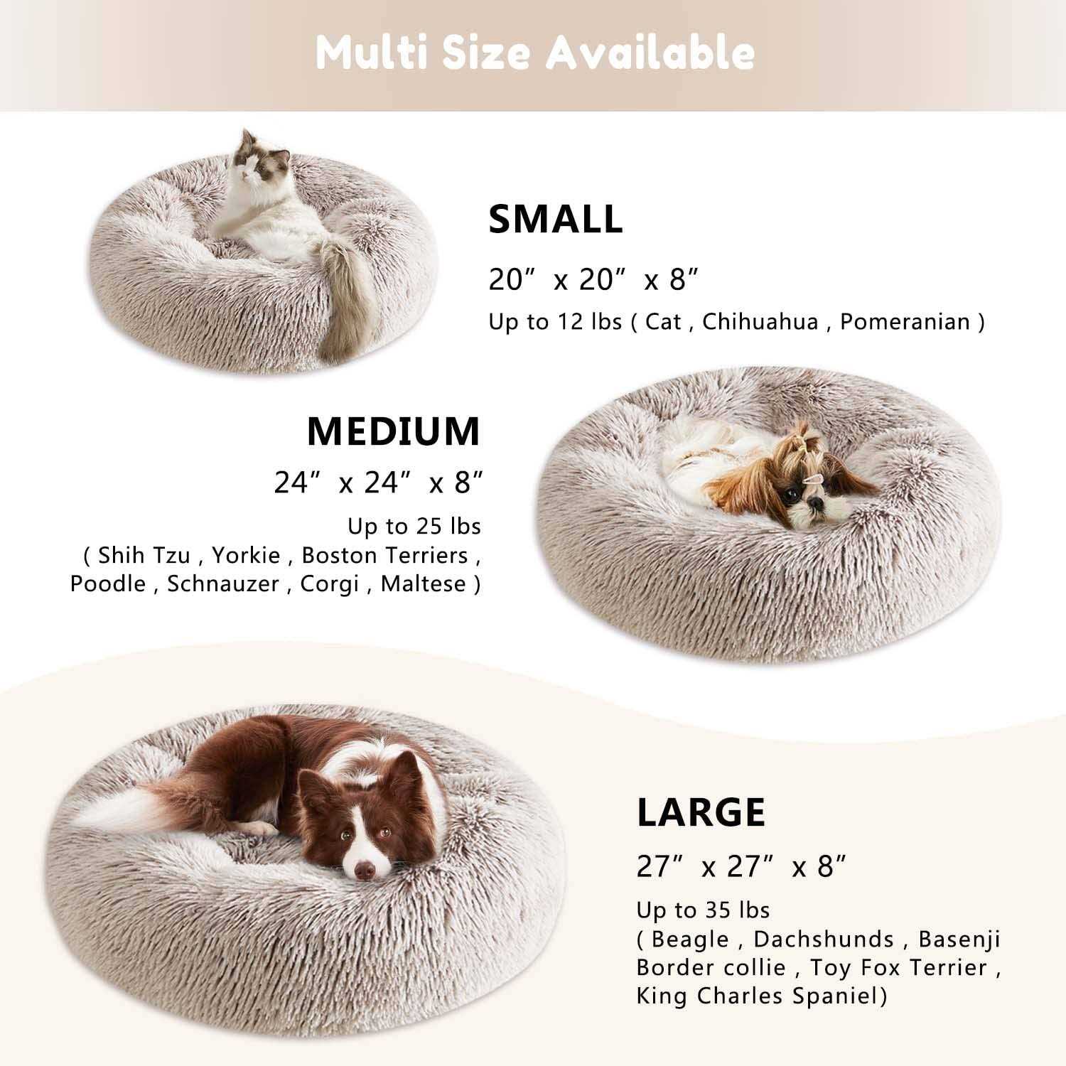 WESTERN HOME WH Western Home Faux Fur Dog Bed & Cat Bed Original Calming Dog Bed for Small Medium Large Pets - Pet Supplies online store