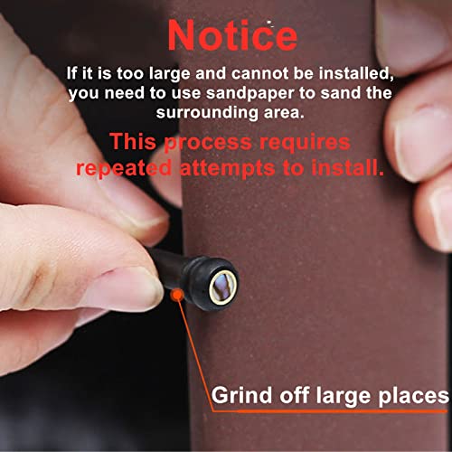 Miwayrer Acoustic Guitar Bone Bridge Saddle Nut with 6pcs Big Abalone Dot Guitar Bridge Pins and Pins puller