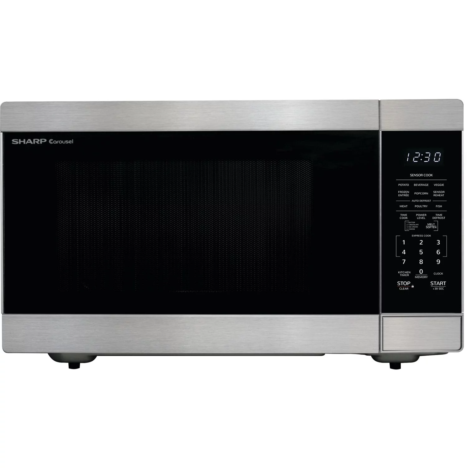 Sharp 2.2-Cu. ft. Countertop Microwave Oven with Inverter Technology in Stainless Steel, New