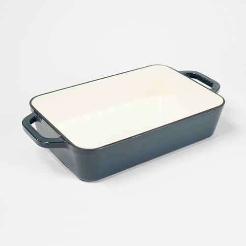 Enameled Cast Iron Rectangle Roaster Lasagna/Roasting Pan Red……
