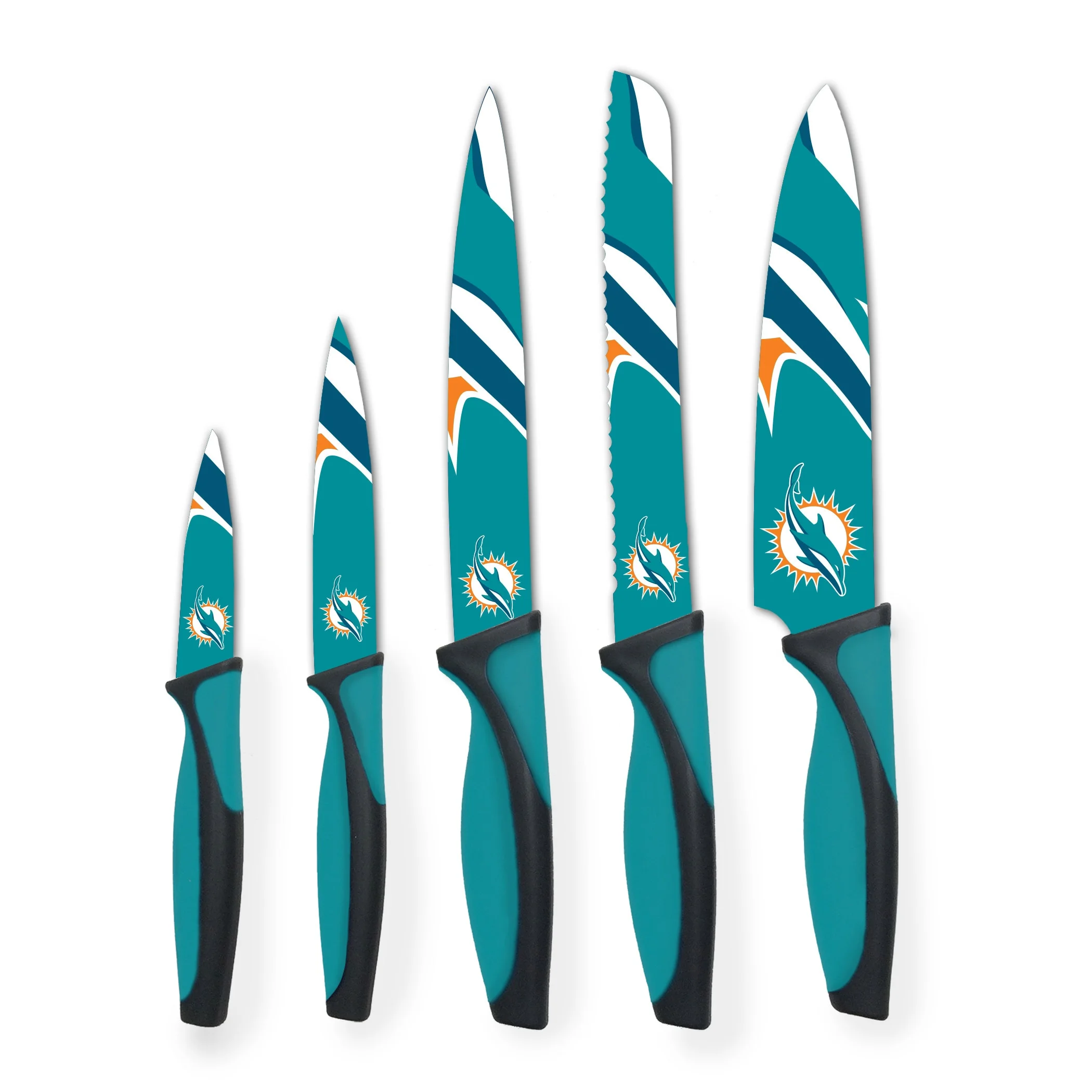 Woodrow Miami Dolphins 5-Piece Stainless Steel Cutlery Knife Set