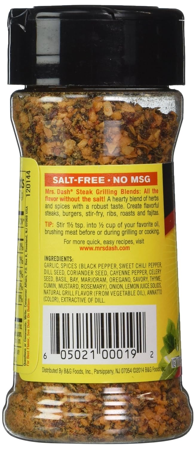 Mrs. Dash STEAK GRILLING BLEND Salt-Free Seasoning 2.5oz (2-pack)