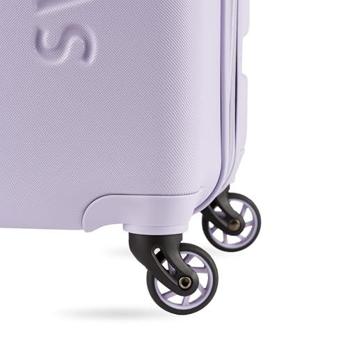 SwissGear 7366 Hardside Expandable Luggage with Spinner Wheels, White, Carry-On 19-Inch
