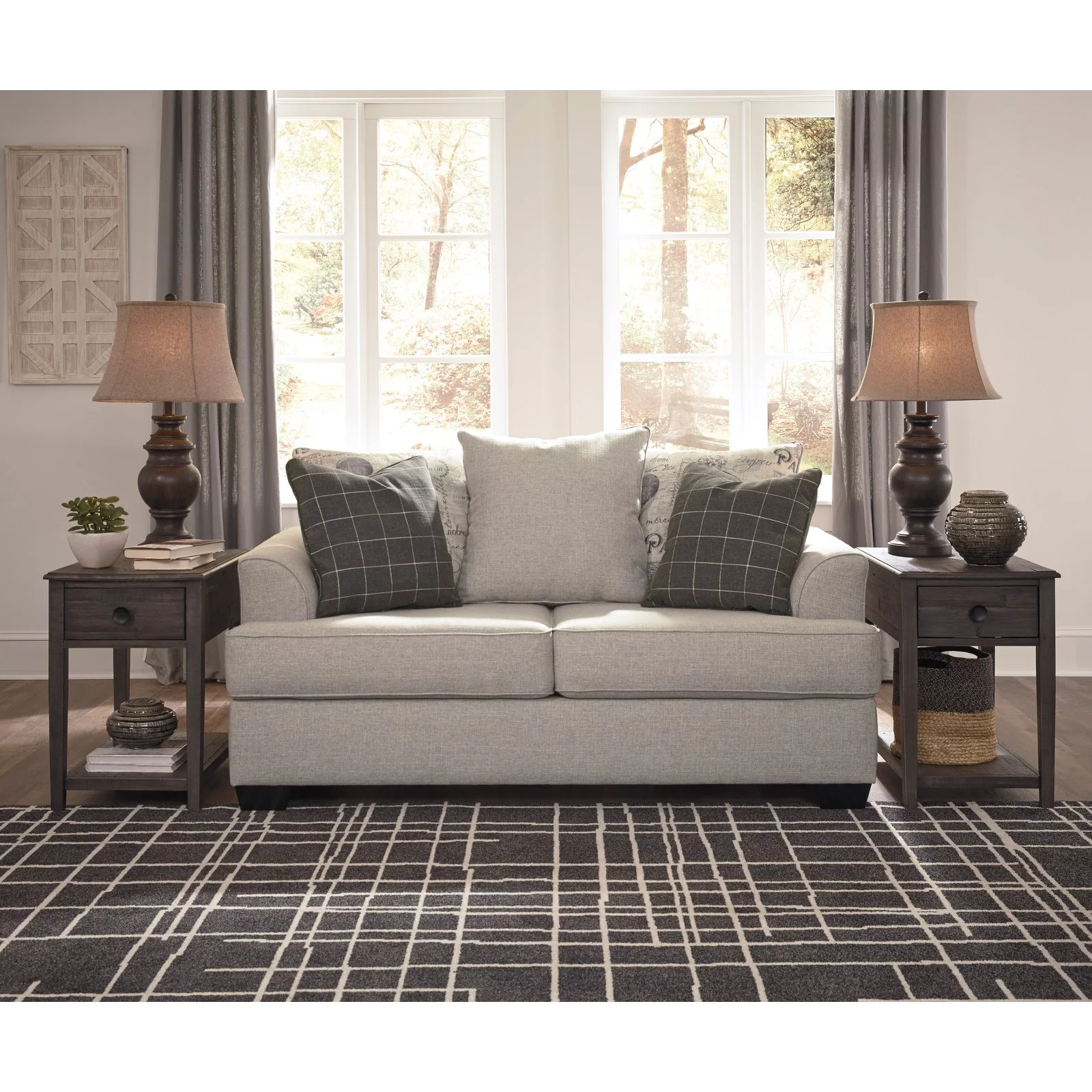 Signature Design by Ashley Velletri Loveseat in Pewter