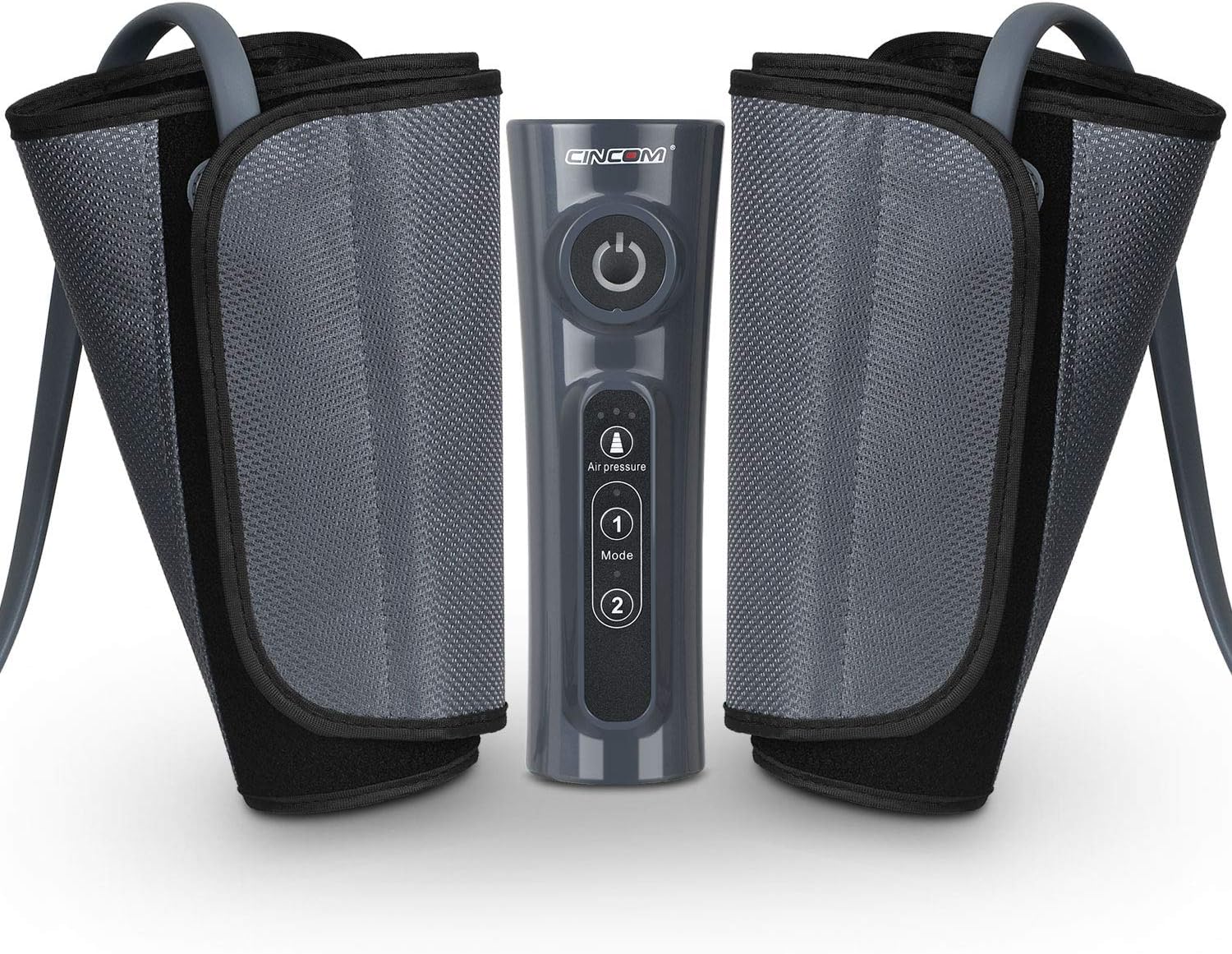 CINCOM Leg Massager for Circulation Air Compression Calf Wraps with 2 Modes 3 Intensities and Helpful for RLS and Edema