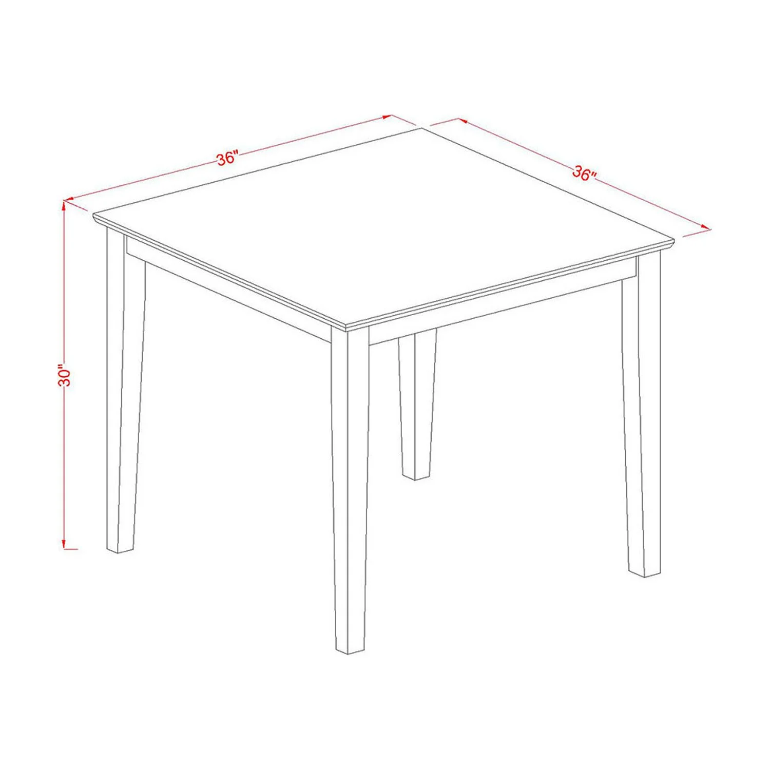 HomeStock Modern Motifs Square Dining Table