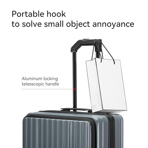 ROAMING Grace Expandable Carry On Luggage Airline Approved, 20 Inch Hardside Carry On Suitcase with Wheels, Travel Harshell Spinner Small Luggage with Tsa Lock, Jade cyan, 20-Inch Carry-On