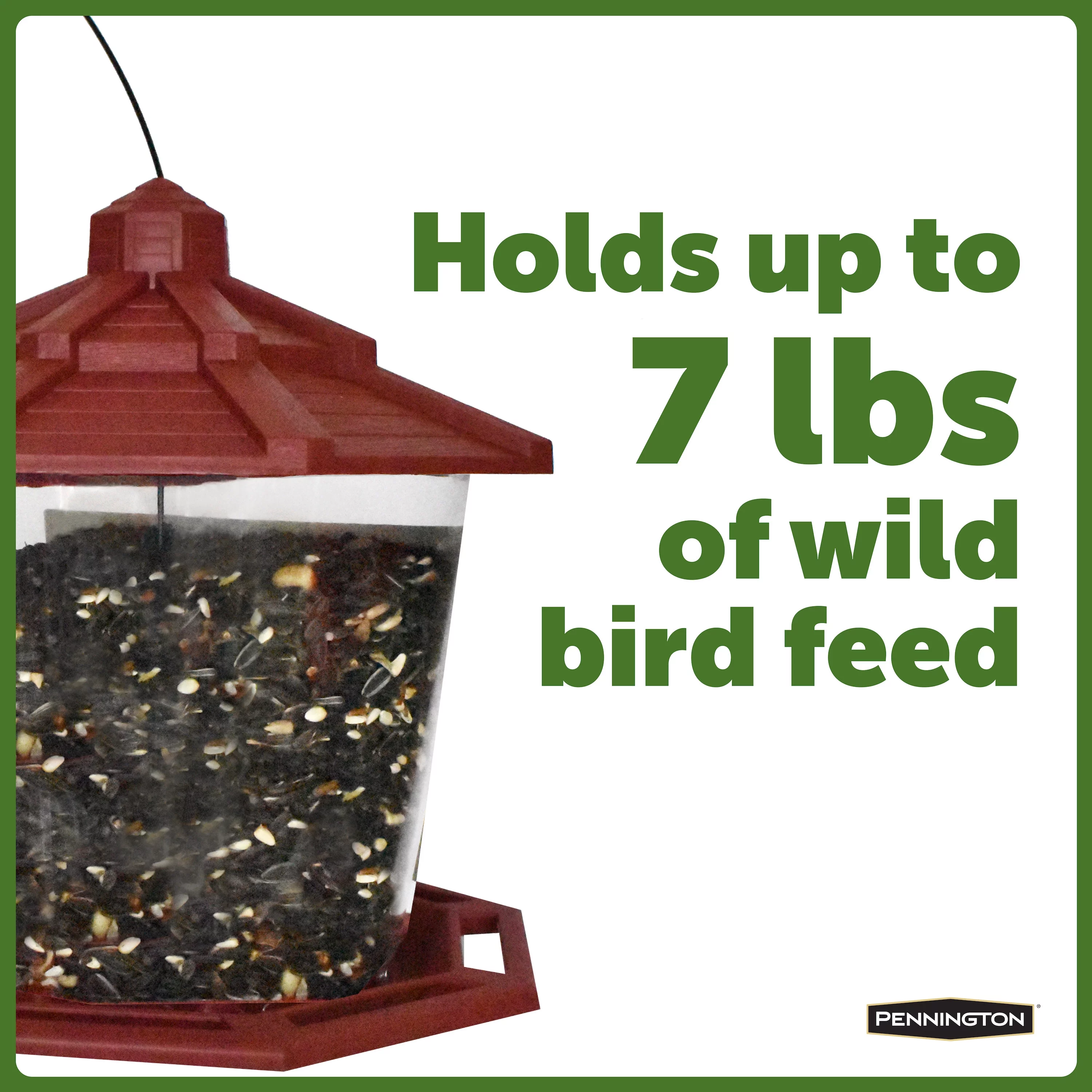 Pennington Earth Smart Red Recycled Plastic Wild Bird Hopper Feeder, 7 lb. Capacity, 2 Pack