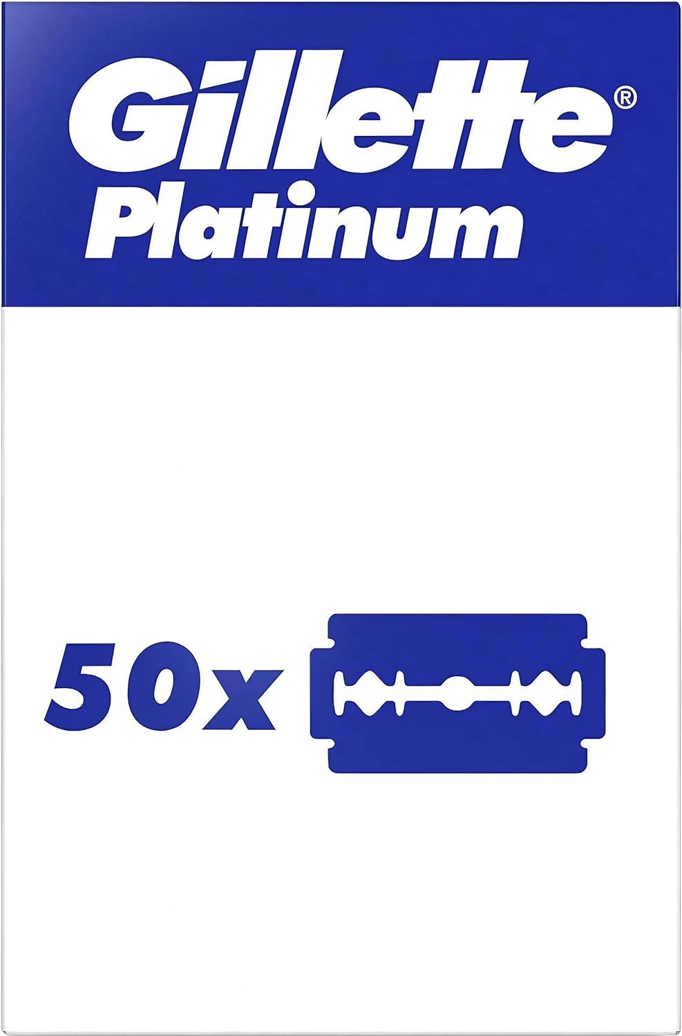 50 Gillette Platinum Double Edge Razor Blades