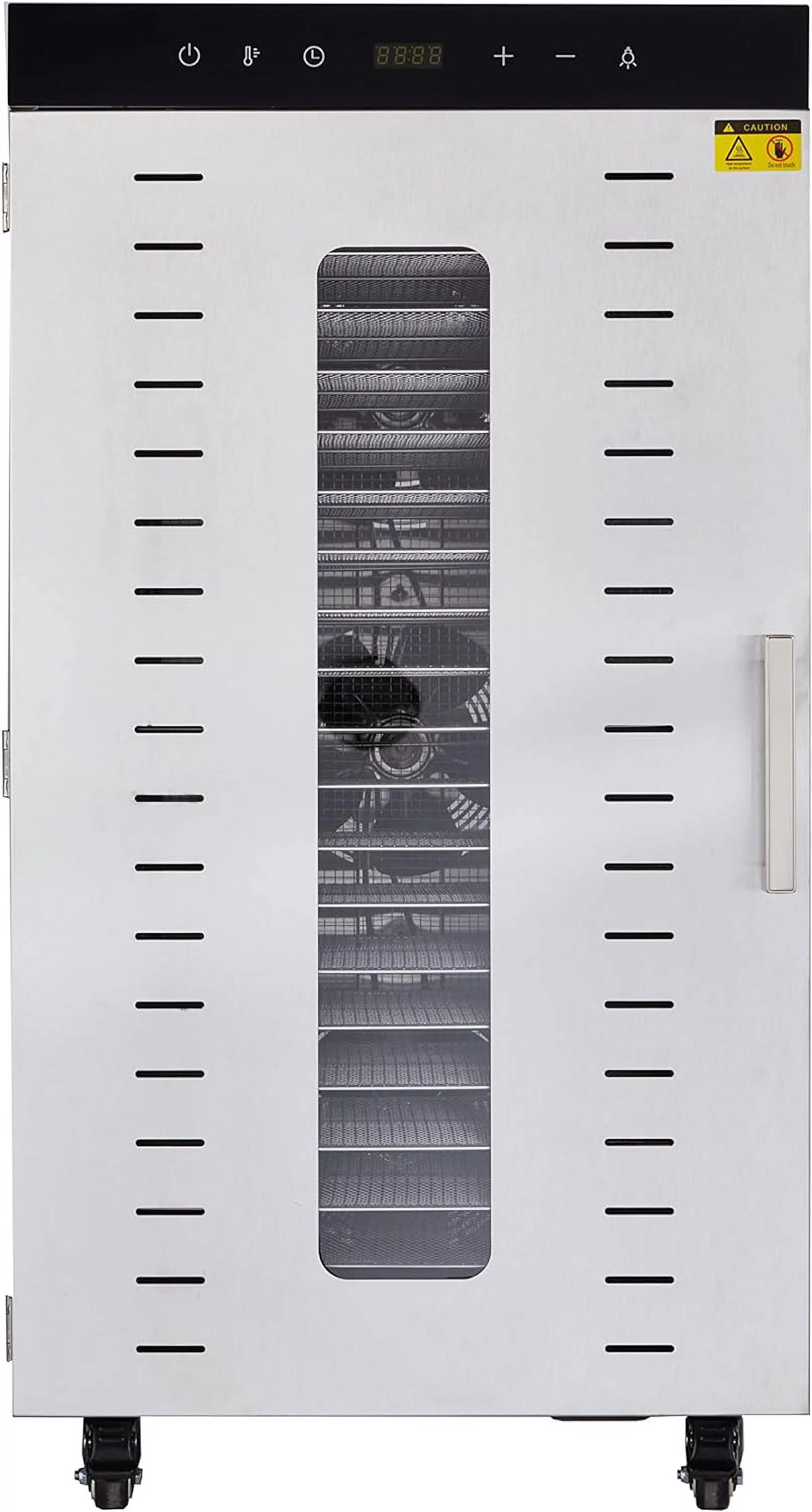 24 Trays  Dehydrator Machine For Jerky/Vegetables/Fruits/Meat/Dog Treats/Herbs, Stainless Steel, 2000W