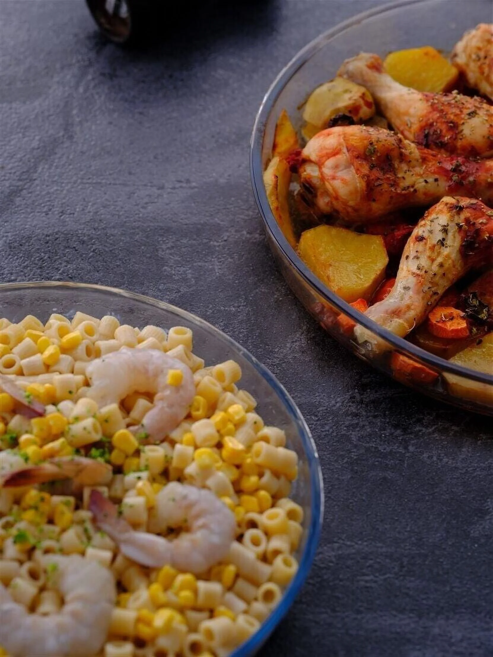 Nily Glass-Set of 2 Large Oven Safe Round Glass Baking Dish(2.1 and 2.9 Quarts)