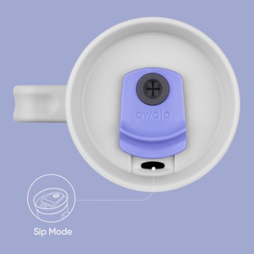 Owala Stainless Steel Triple Layer Insulated Travel Tumbler with Spill Resistant Lid, Straw, and Carry Handle, BPA Free, 40 oz, Dusty Pink (Yoga Rose)