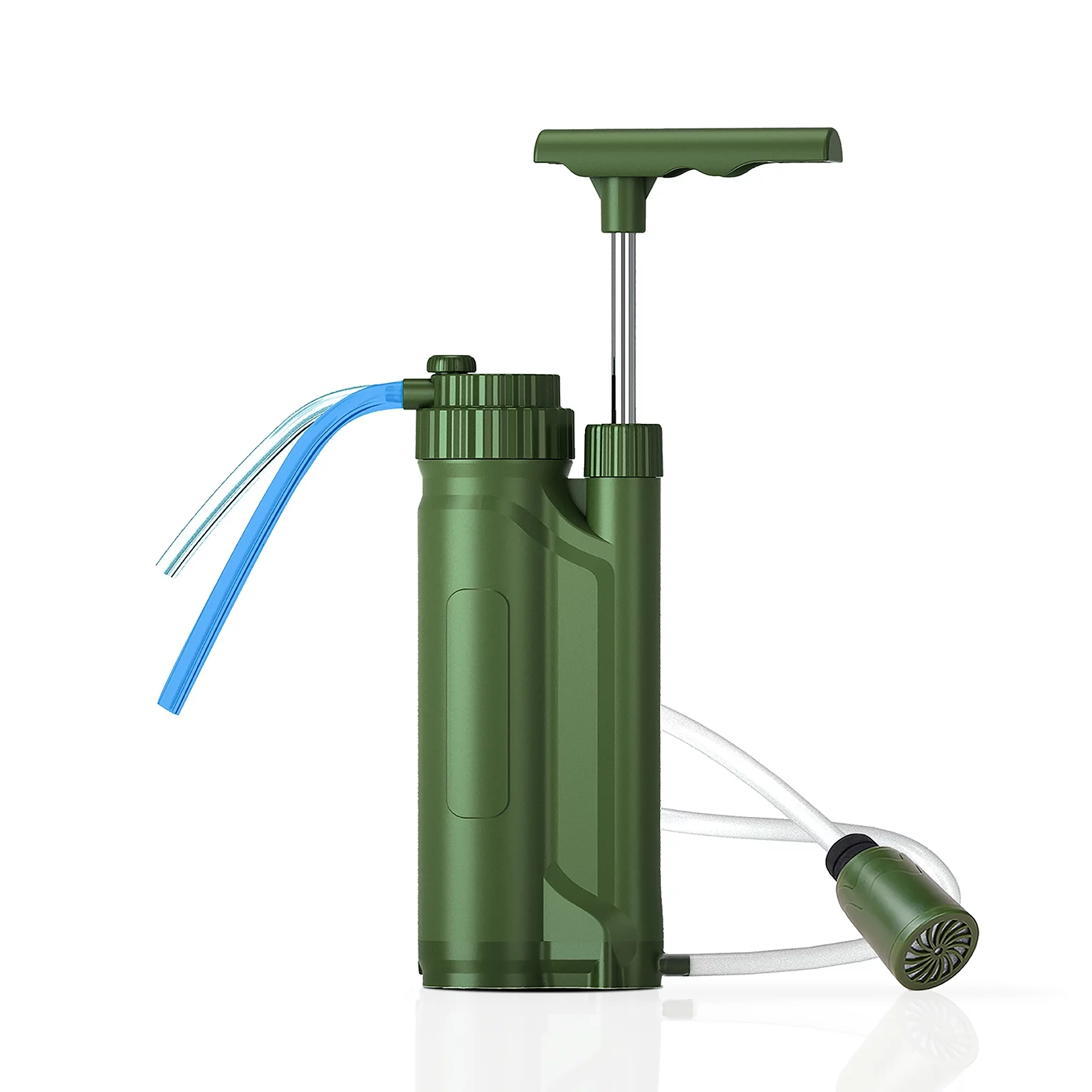 Carevas Portable Reverse Osmosis Water Filter Pump Outdoor Water Purification System Survial Gear for Camping Hiking Travel Preparedness