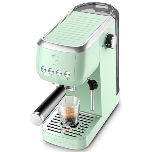 CASABREWS 3700 Essential Espresso Machine 20 Bar, Stainless Steel Cappuccino & Latte Machine with Steam Frother for Home, 43.9oz Water Tank, Silver