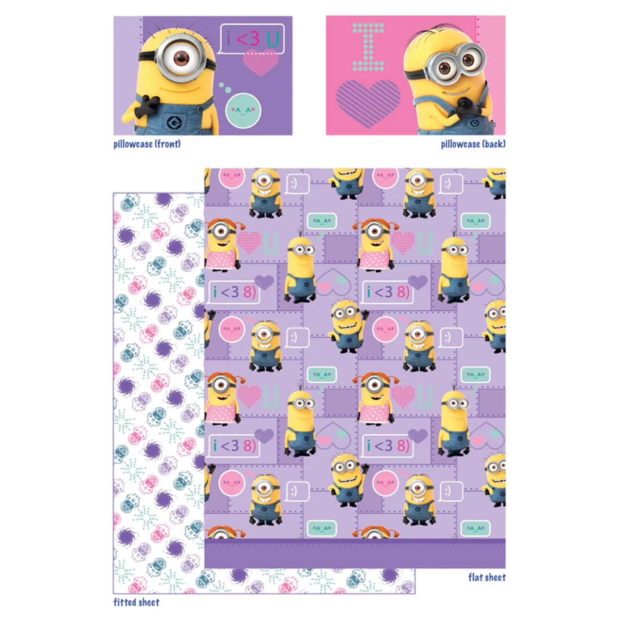 Universal's Minion Girls Way 2 Cute Microfiber Twin Sheet Set
