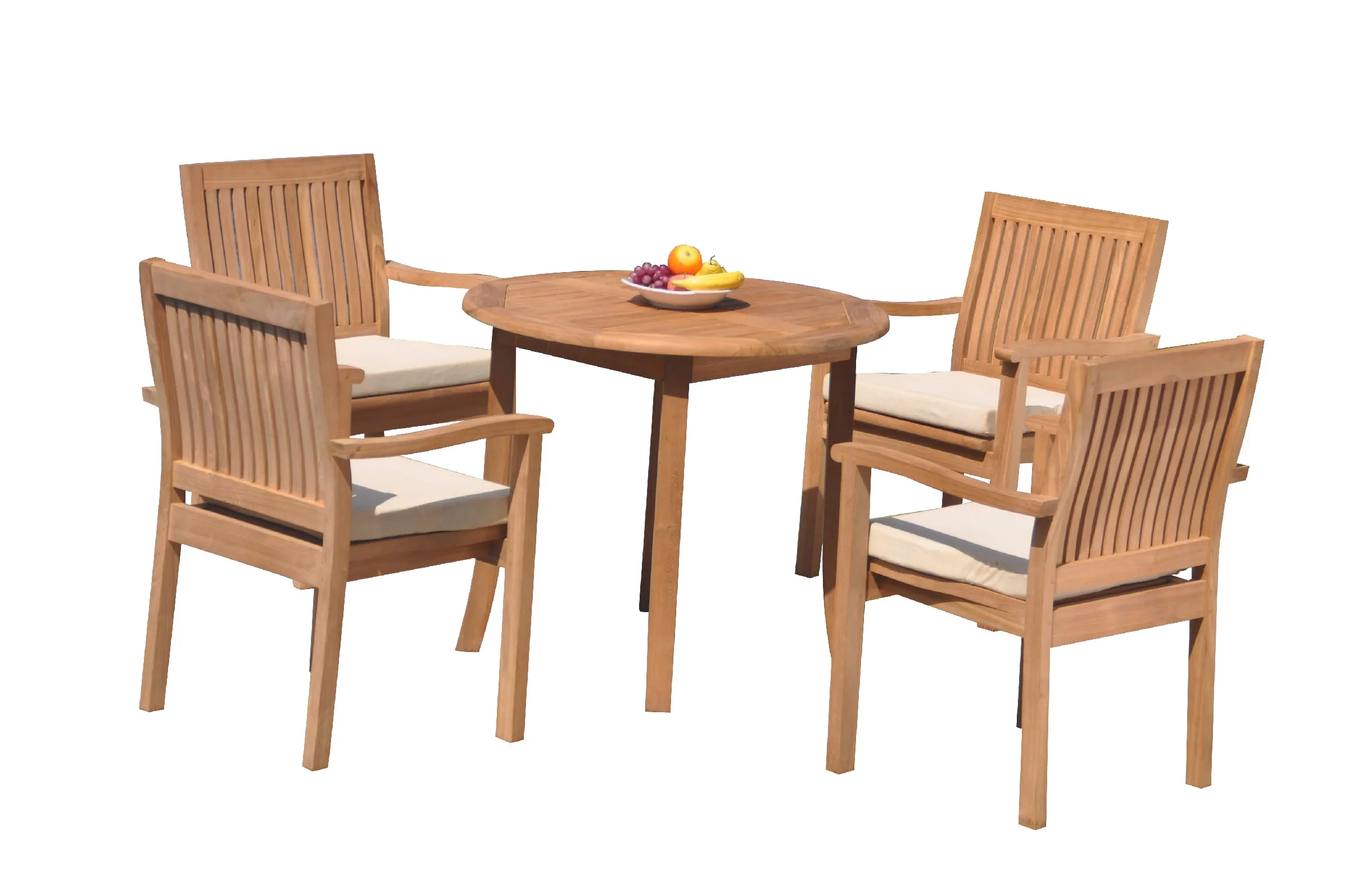 Grade-A Teak Dining Set: 4 Seater 5 Pc: 36