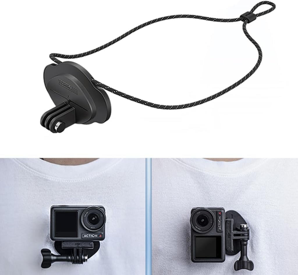 Adjustable Neck Strap Hands Frees Chest Mount Quick Release & Rotatable for Sports Cameras Enjoy Flexibility in Filming Neck Mount Vlog Mount Sports Camera Neck Strap