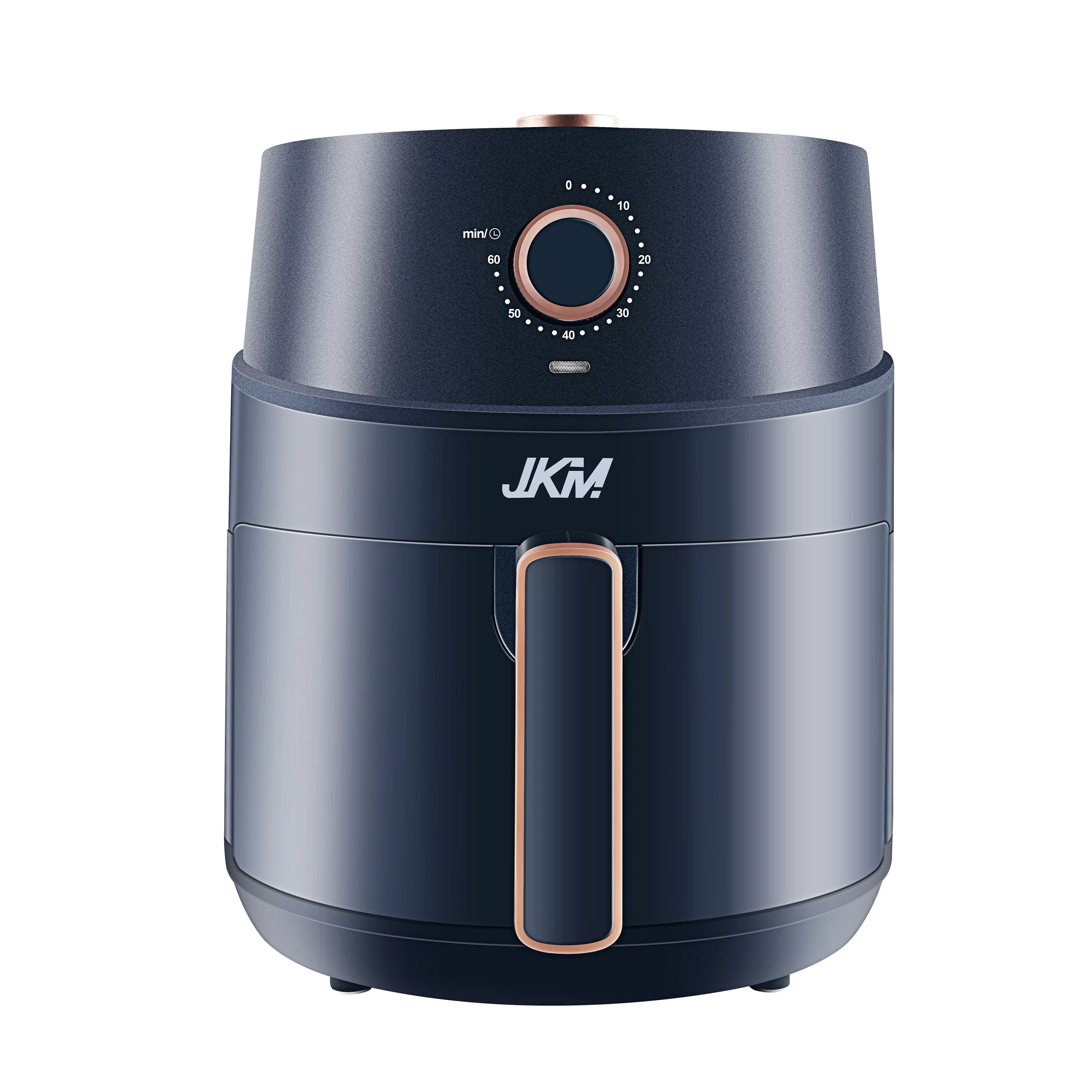 JKM Air Fryer 4.7 Quart, mechanical Air Fryer Oven, Adjustable Timer & Temp, No Oily Smoke Frying Cooking, Auto Shut Off, 1500W, Navy Blue