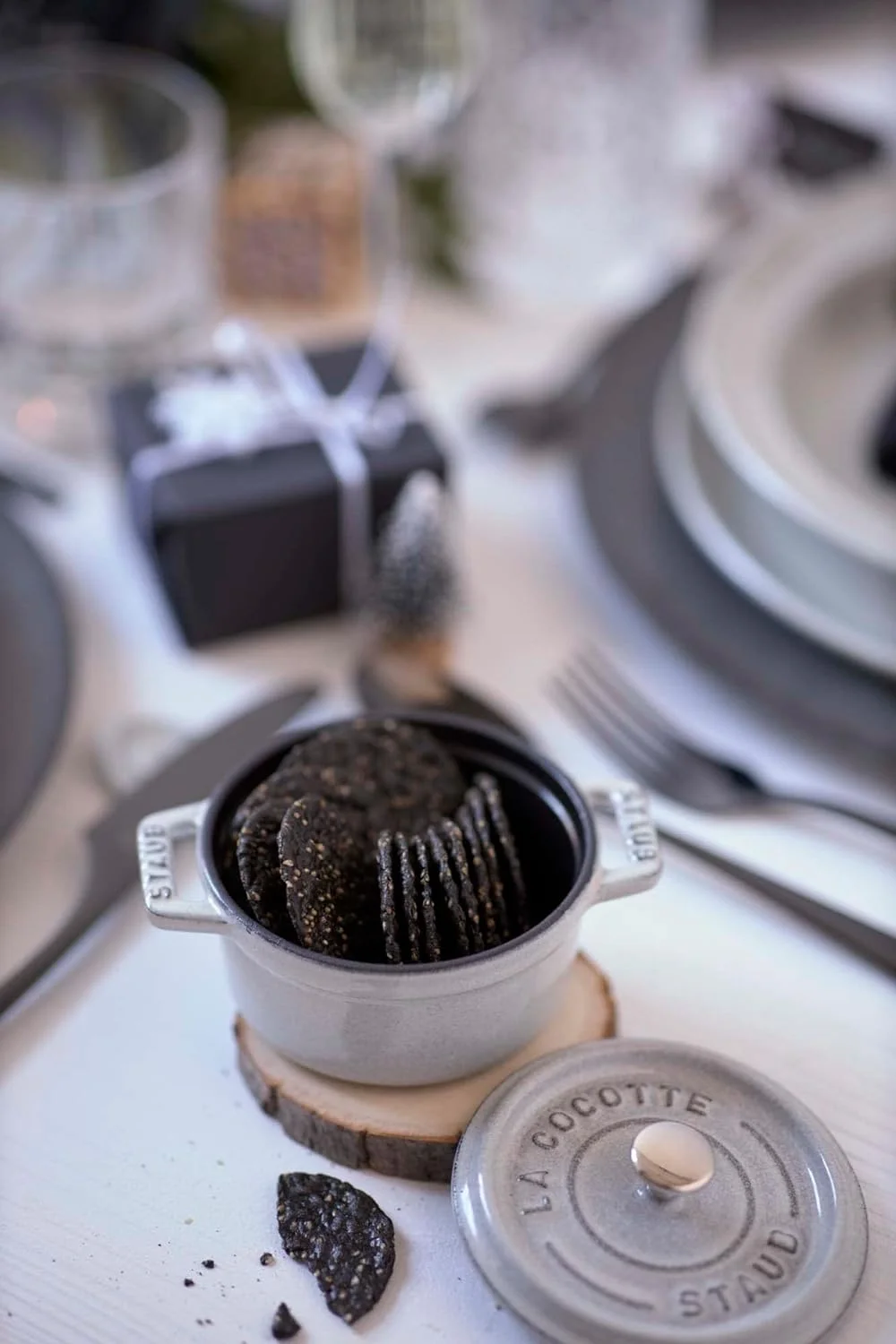 Cast Iron .25-Qt Mini Round Cocotte - White Truffle, Made In France