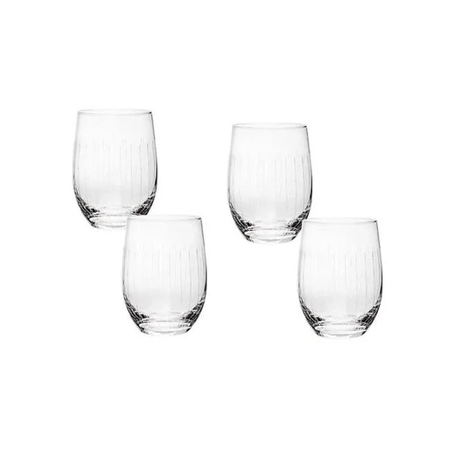 Godinger  Lincoln Stemless Wine Glass - Set of 4