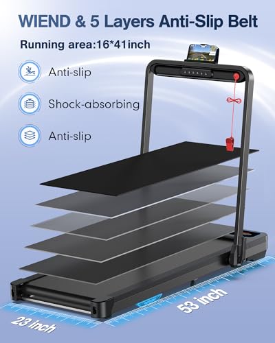 Incline Walking Pad Treadmill: [Voice Controlled] 2 in 1 Smart Treadmill with 300lbs Capacity Compatible with Wellfit Kinomap ZWIFT APP - 2.5HP Quiet Treadmill with Console Remote Control