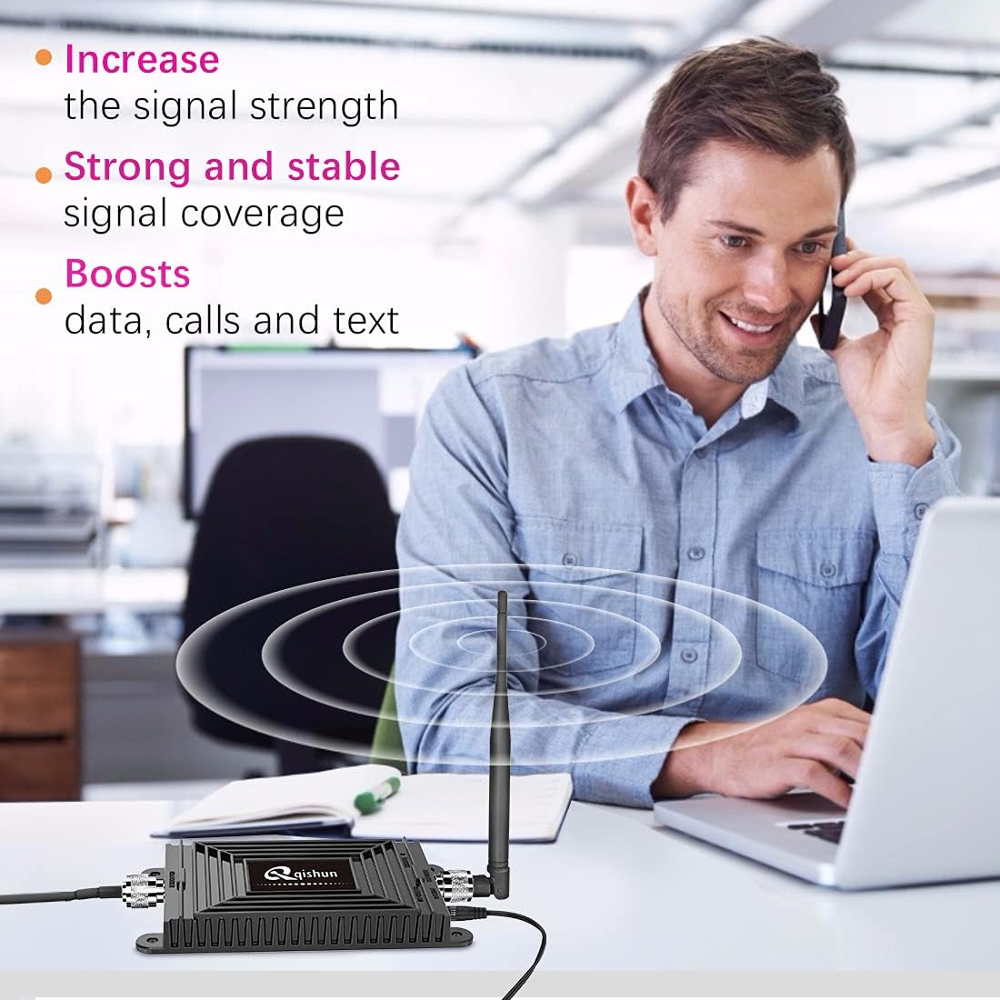 Verizon Cell Phone Signal Booster Verizon Straight Talk Home 4G LTE Band 13 Signal Booster Repeater Amplifier Improves 4G LTE and Calls Covers up to 4,000 sq.ft