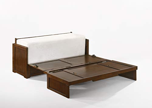 NIGHT & DAY Furniture Murphy Cube Cabinet Bed (White, Queen)