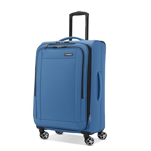 Samsonite Saire LTE Softside Expandable Luggage with Spinner Wheels, 3-Piece Set (20/25/28), Caribbean Blue