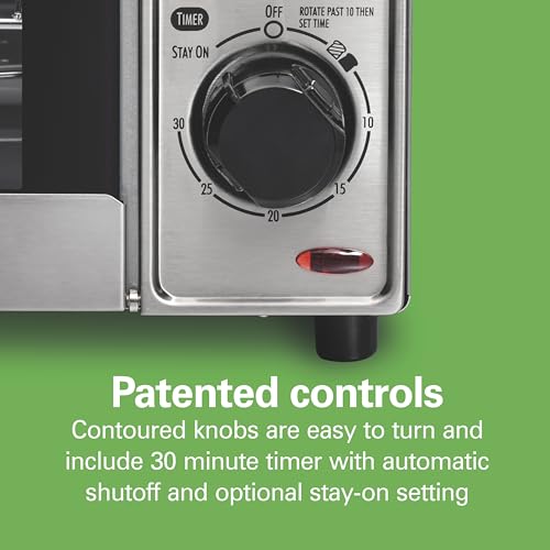 Hamilton Beach Sure-Crisp Air Fryer Toaster Oven Combo, Fits 9” Pizza, 4 Slice Capacity, Powerful Circulation, Auto Shutoff, Stainless Steel (31403)