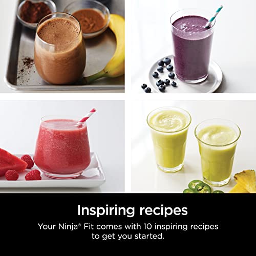 Ninja Personal Blender for Shakes, Smoothies, Food Prep, and Frozen Blending with 700-Watt Base and (2) 16-Ounce Cups with Spout Lids (QB3000SS)