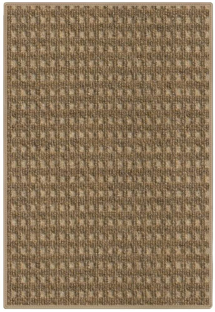 3' x 5' Pottery, Waffle Pattern - Indoor/Outdoor ECO-Friendly DuraKnit Pile & Loop Carpet Area Rugs & Runners