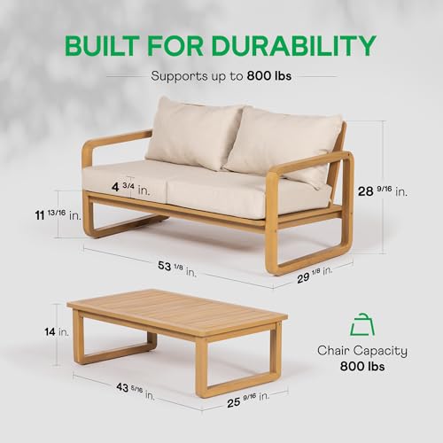 IDZO Heavy Duty 500lbs Weight Capacity Wicker Bistro Table and Chairs Set of 2 with Olefin Fabric Soft Cushions