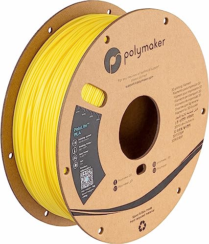 Polymaker PLA Filament, Black 3D Printing PLA Filament 1.75mm 1kg - PolyLite 3D Printer PLA Filament, Dimensional Accuracy +/- 0.03mm, Compatible with Most 3D Printer, Black