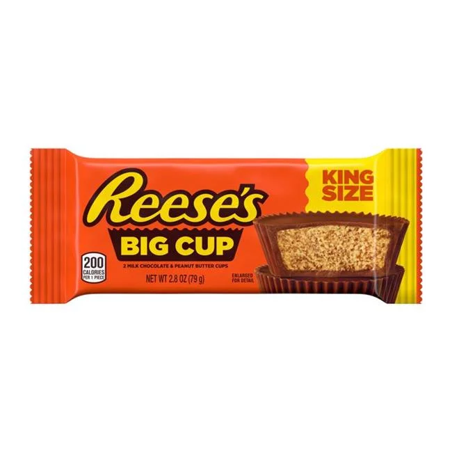 2.8 oz Big Cup Peanut Butter Candy Bar, Pack of 16