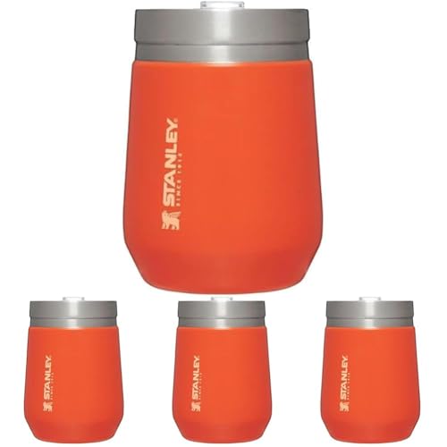 Stanley GO Everyday Wine Tumbler 10 oz | Press Fit Drink Through Lid | Beverage, Coffee, and Cocktail Cup | Insulated Stainless Steel Wine Glass | BPA-Free | Ash