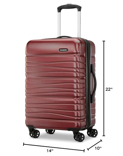 Samsonite Evolve SE Hardside Expandable Luggage with Double Spinner Wheels, Bass Black, Carry-on