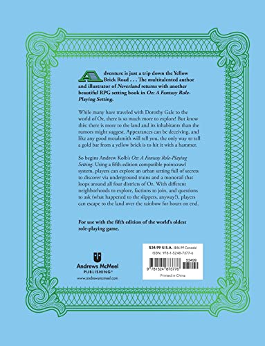 OZ: A Fantasy Role-Playing Setting