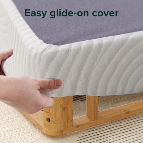 ZINUS Edgar 4 Inch Wood Box Spring, Mattress Foundation, Sturdy Wood Structure, Low Profile, Easy Assembly, King
