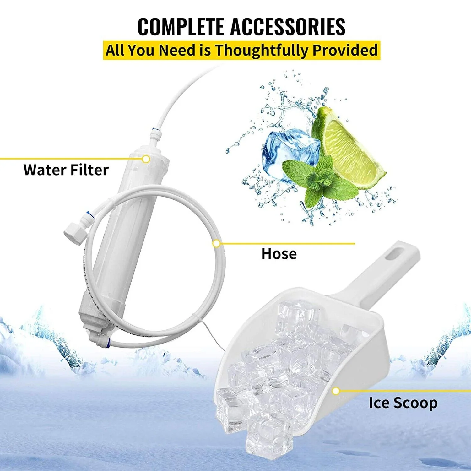 Commercial Ice Maker 90lb Stainless Steel Bar Restaurant Built-in Cube Machine