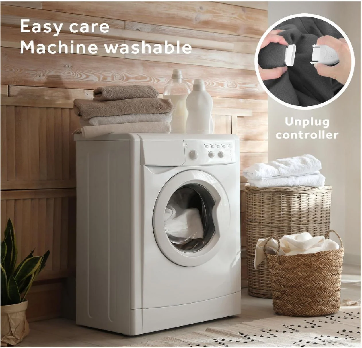 Sunbeam Royal Luxe Sherpa Night Fog Heated Blanket - King