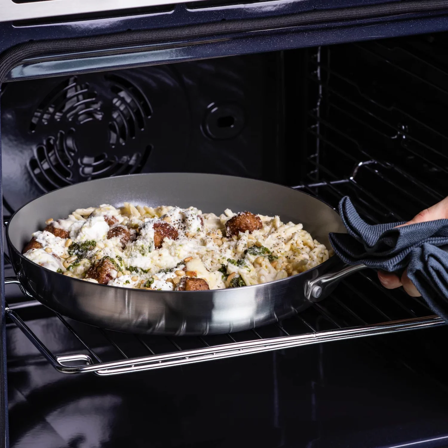 GreenPan Chatham Tri-Ply Stainless Steel Healthy Ceramic Nonstick, 2 Piece Frypan Set, 8